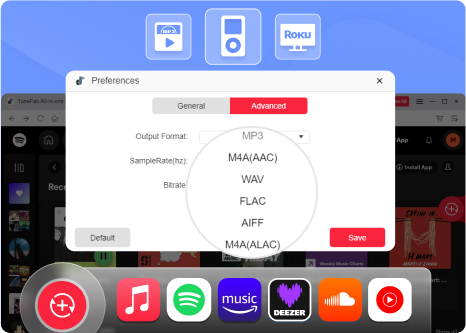Convert Streaming Music to Various Formats