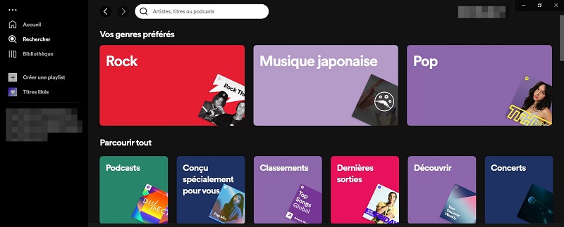 Playlist personnalisée de Spotify
