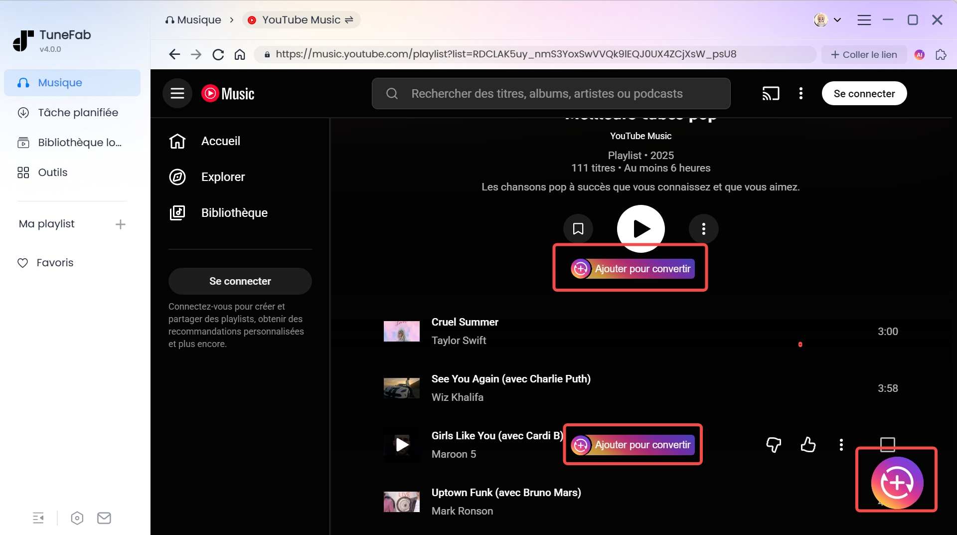 Ajouter de la musique YouTube
