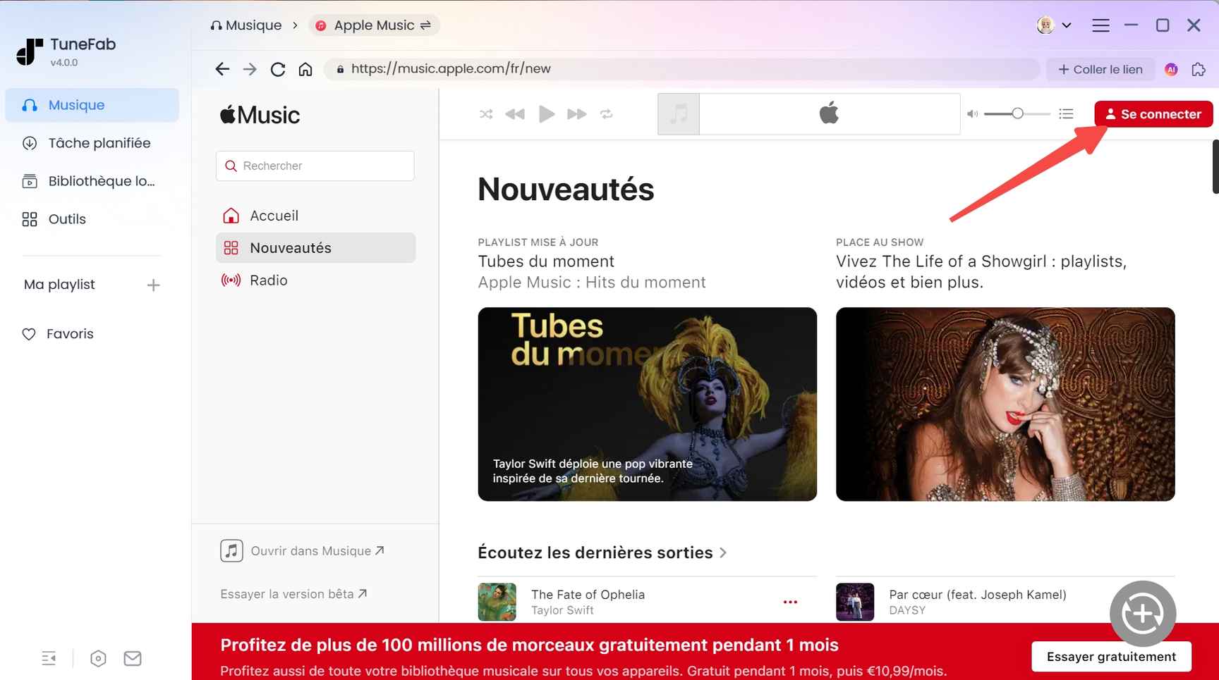 Se Connecter à Apple Music