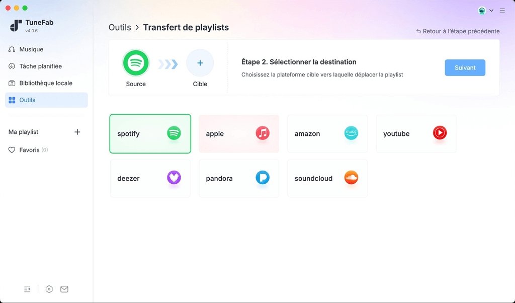 Connexion source et destination