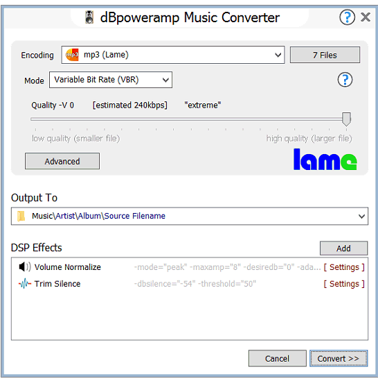 Convertir un podcast en MP3 à l'aide de dbPowerAmp