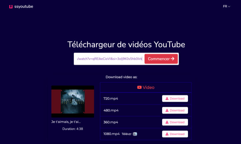 Convertisseur YouTube ssyoutube