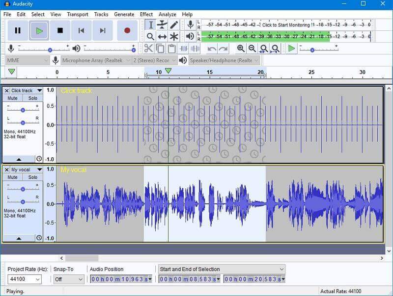 Enregistrer SoundCloud en MP3 avec Audacity