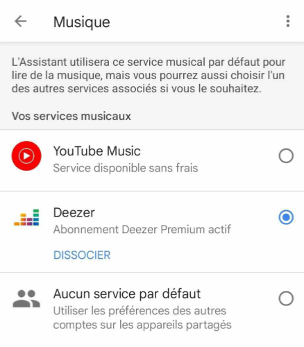 Deezer ne fonctionne pas avec Google Home
