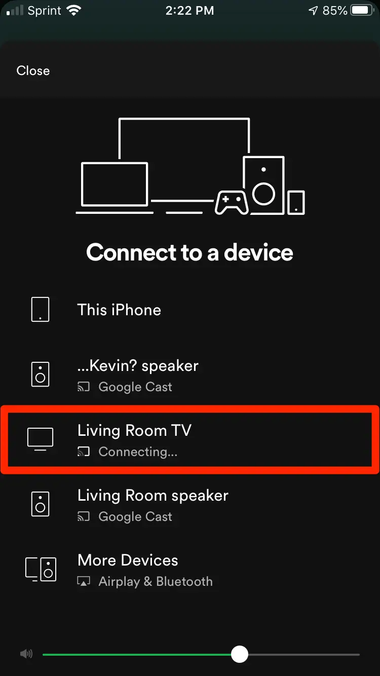 Diffuser de la musique Spotify sur Chromecast depuis l'ordinateur