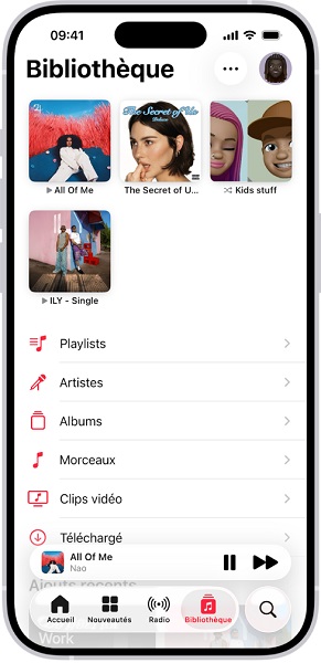 écouter Apple Music sur un appareil iOS