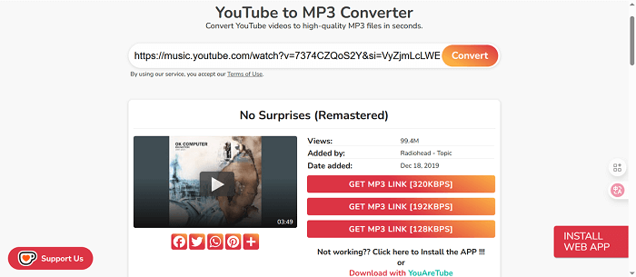 Télécharger De La Musique Sur YouTube Avec MP3Convert