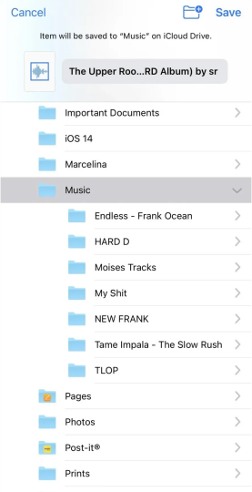 Enregistrer SoundCloud téléchargé via Raccourcis
