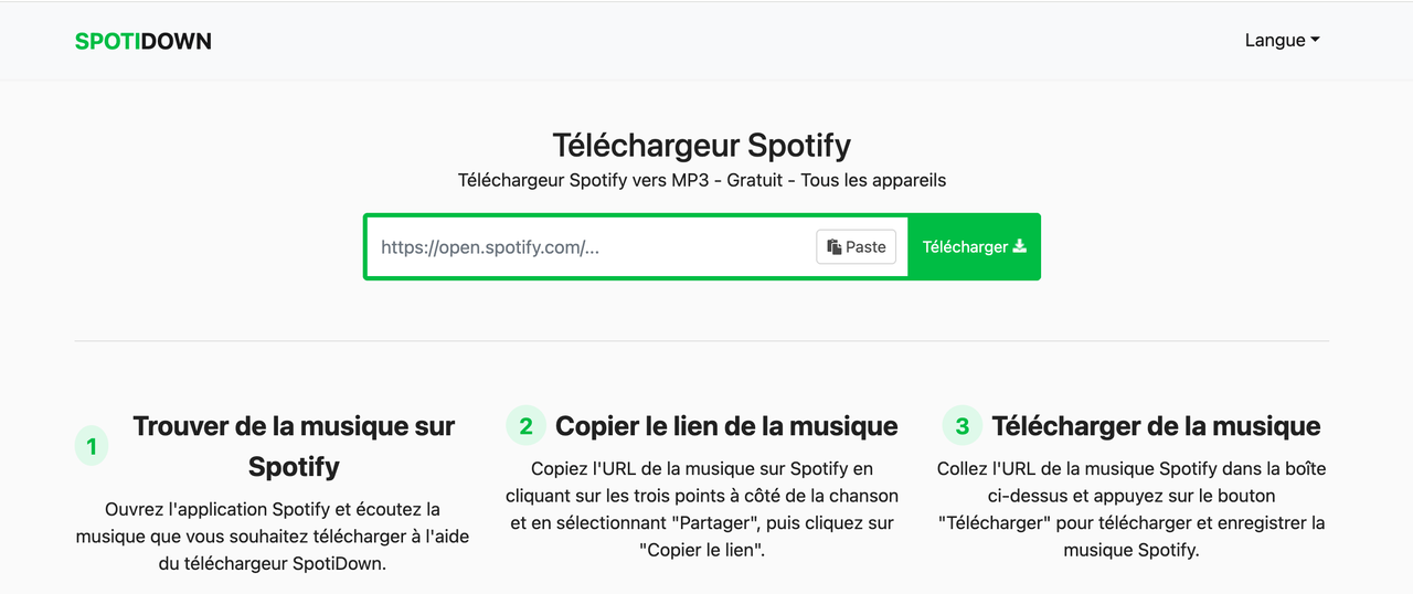 Télécharger Spotify en MP3 sur Android avec Spotidown
