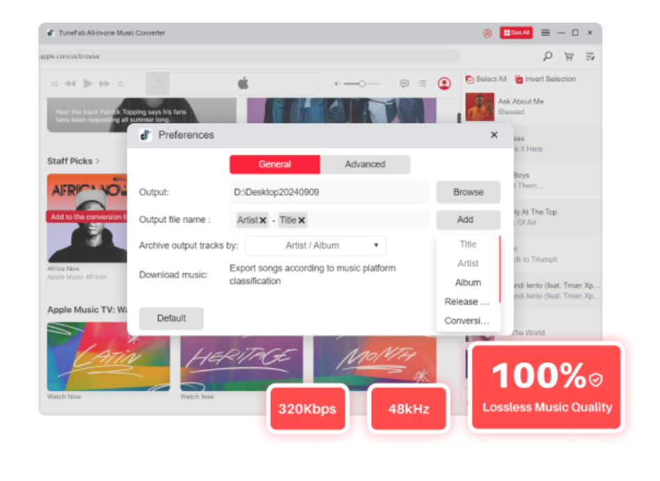 Enregistrer des chansons Apple Music en qualité originale