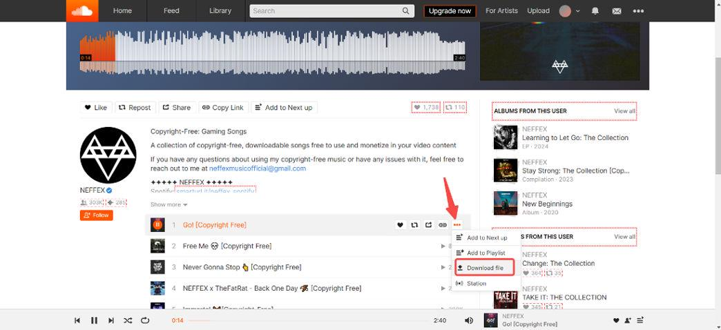 Télécharger de la Musique SoundCloud depuis le Site Web