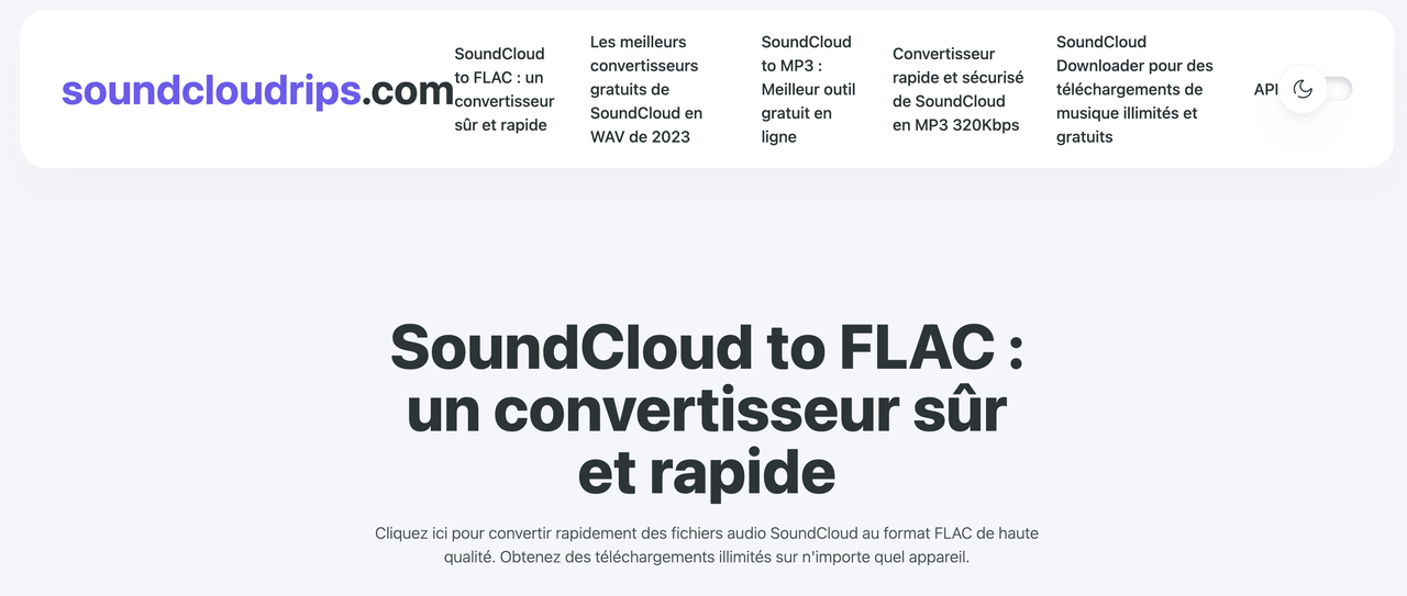 Télécharger SoundCloud en WAV sur Soundcloudrips