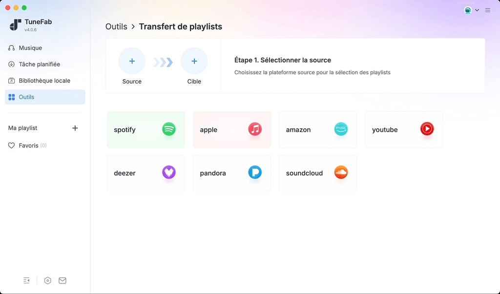 Outil transfert de playlistss