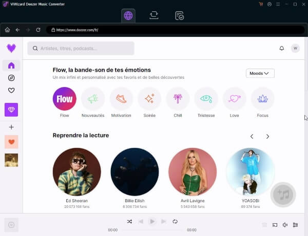 ViWizard Deezer Music Converter interface